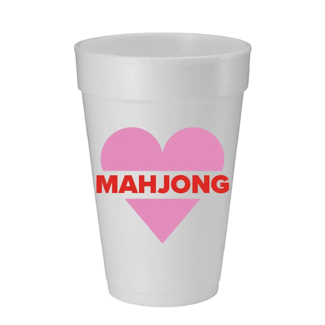 Heart Mahjong Foam Cups Set of 10