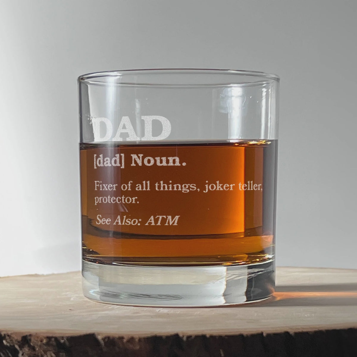 "Dad Definition" Engraved Whiskey Glass | 11 oz