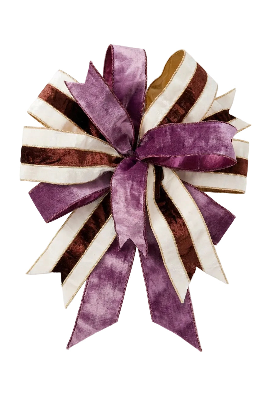 Brown & Purple Bows Approx. and 15"W x 16"L