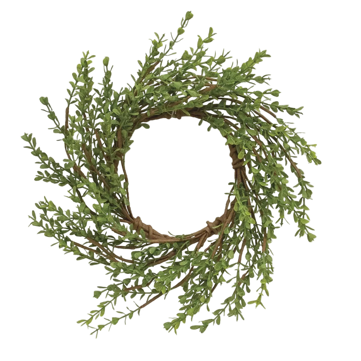 Baby Boxwood Candle Ring - 4.5"