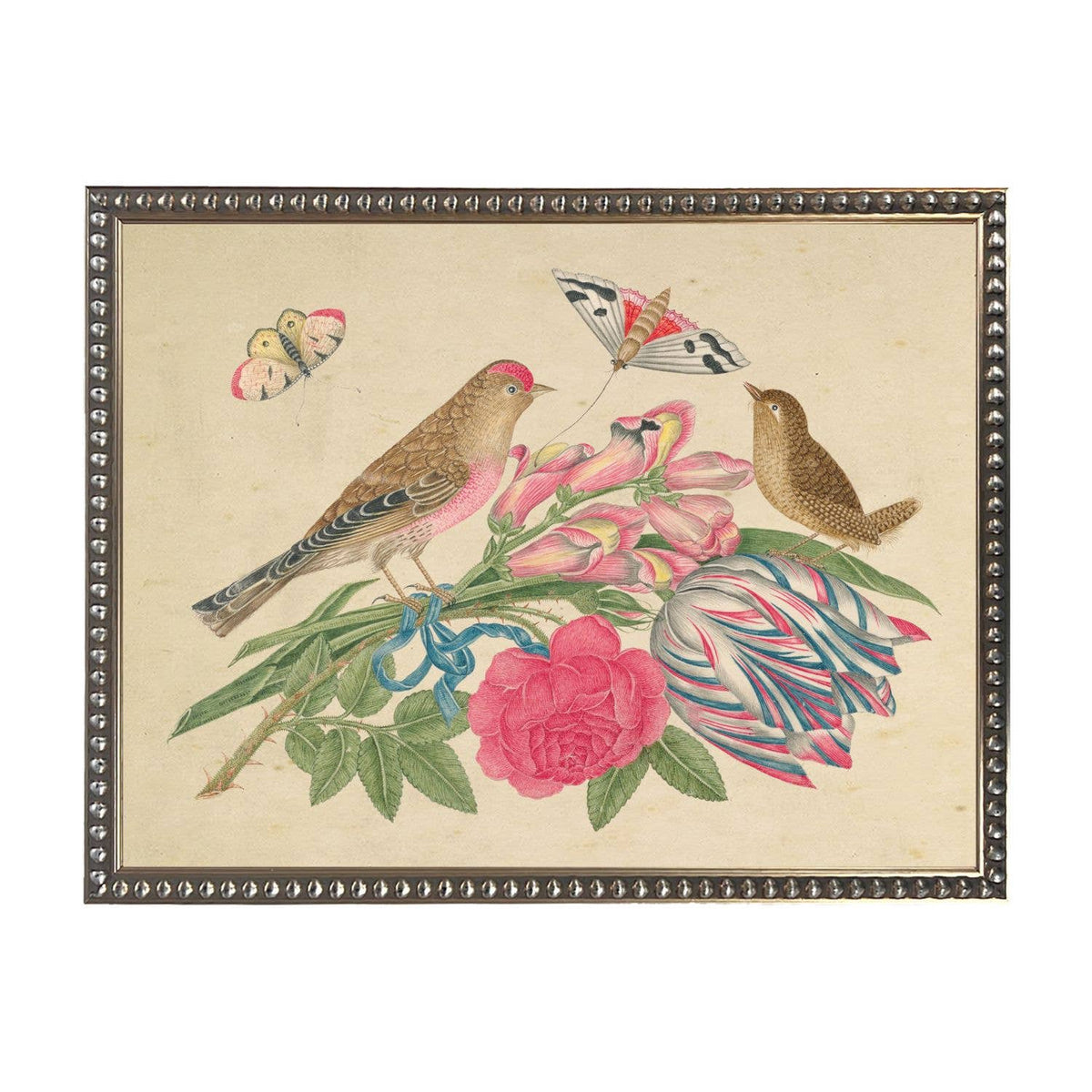 Birds on Distressed background 2 16" X 12"