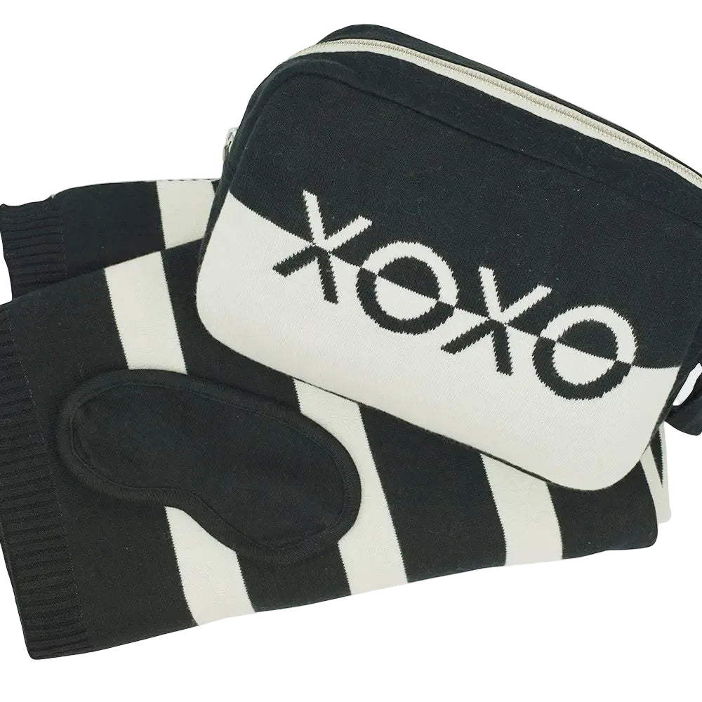 Travel Blanket | Black/Natural XOXO