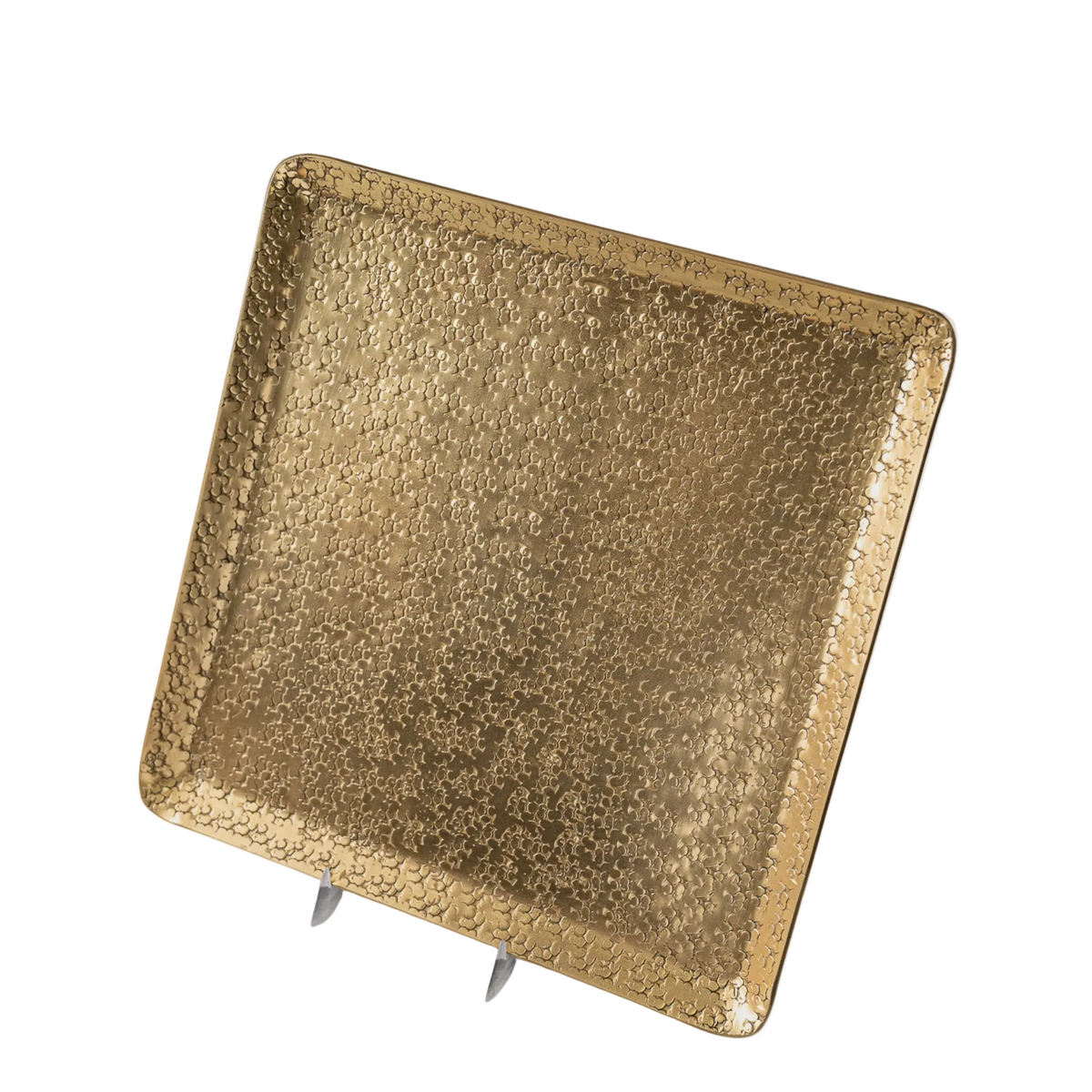 Gold Hammered Square Tray