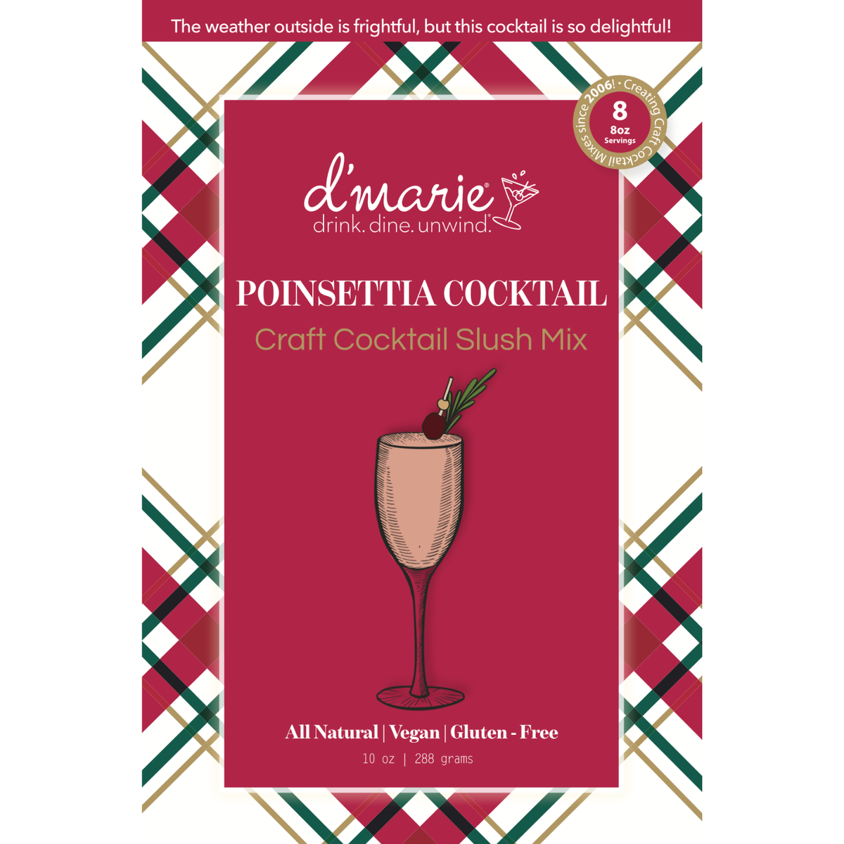 Poinsettia Cocktail Craft Cocktail Slush Mix