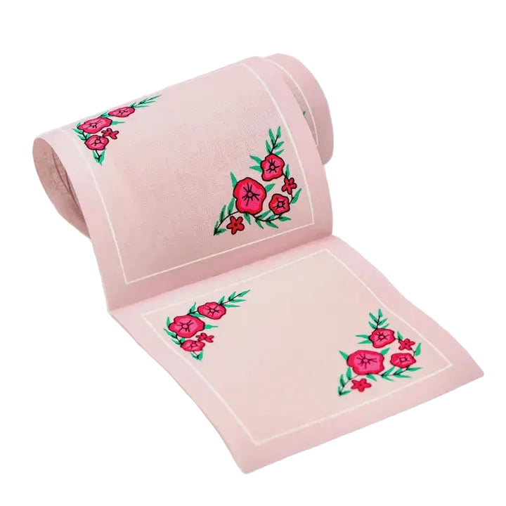 Spring Fling Disposable Cotton Cocktail Napkin Roll
