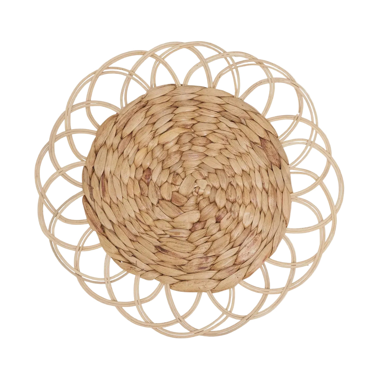Natural Blend Rattan and Hyacinth Charger Plate