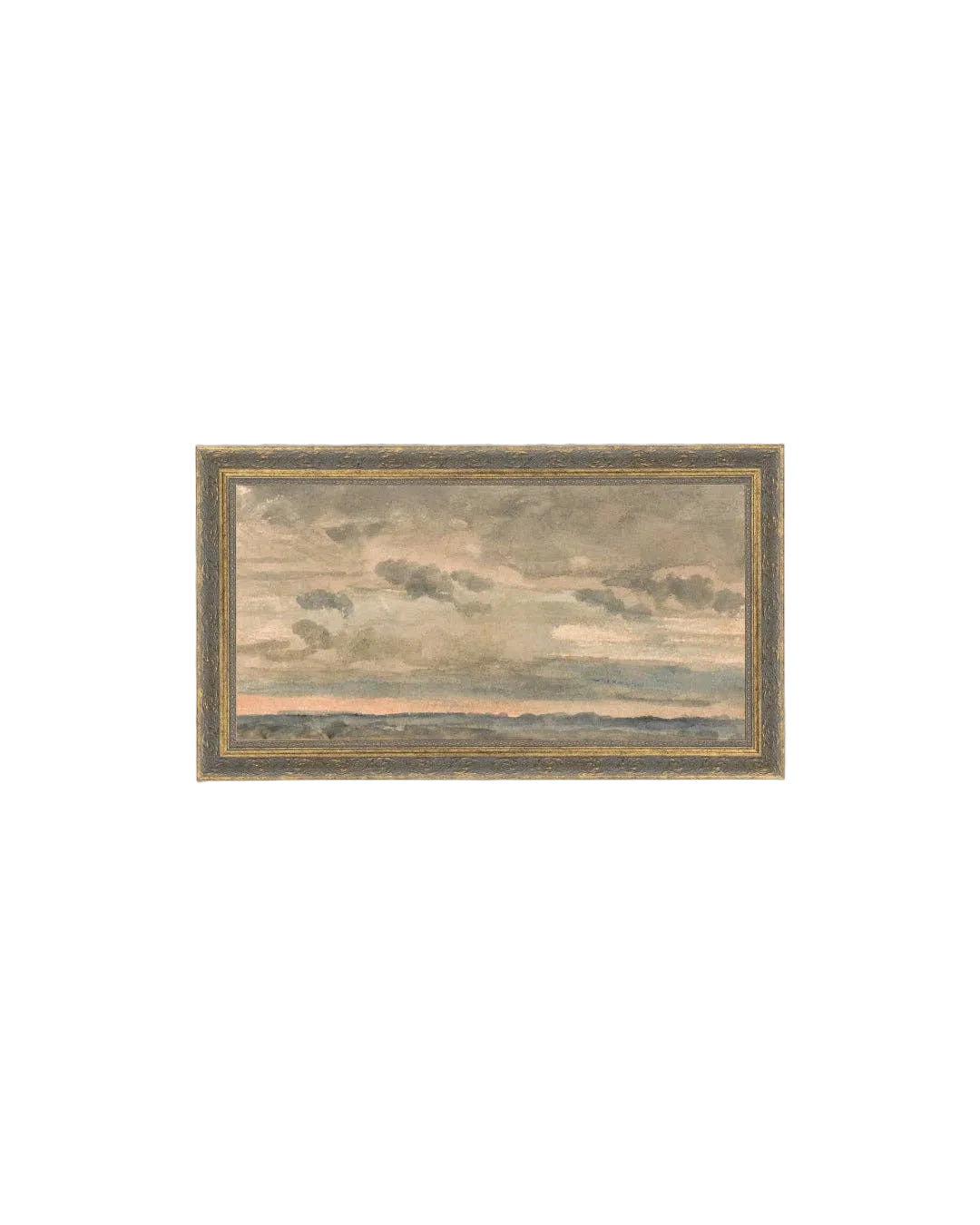 Sunset Sky Framed Antique Art | 30x16