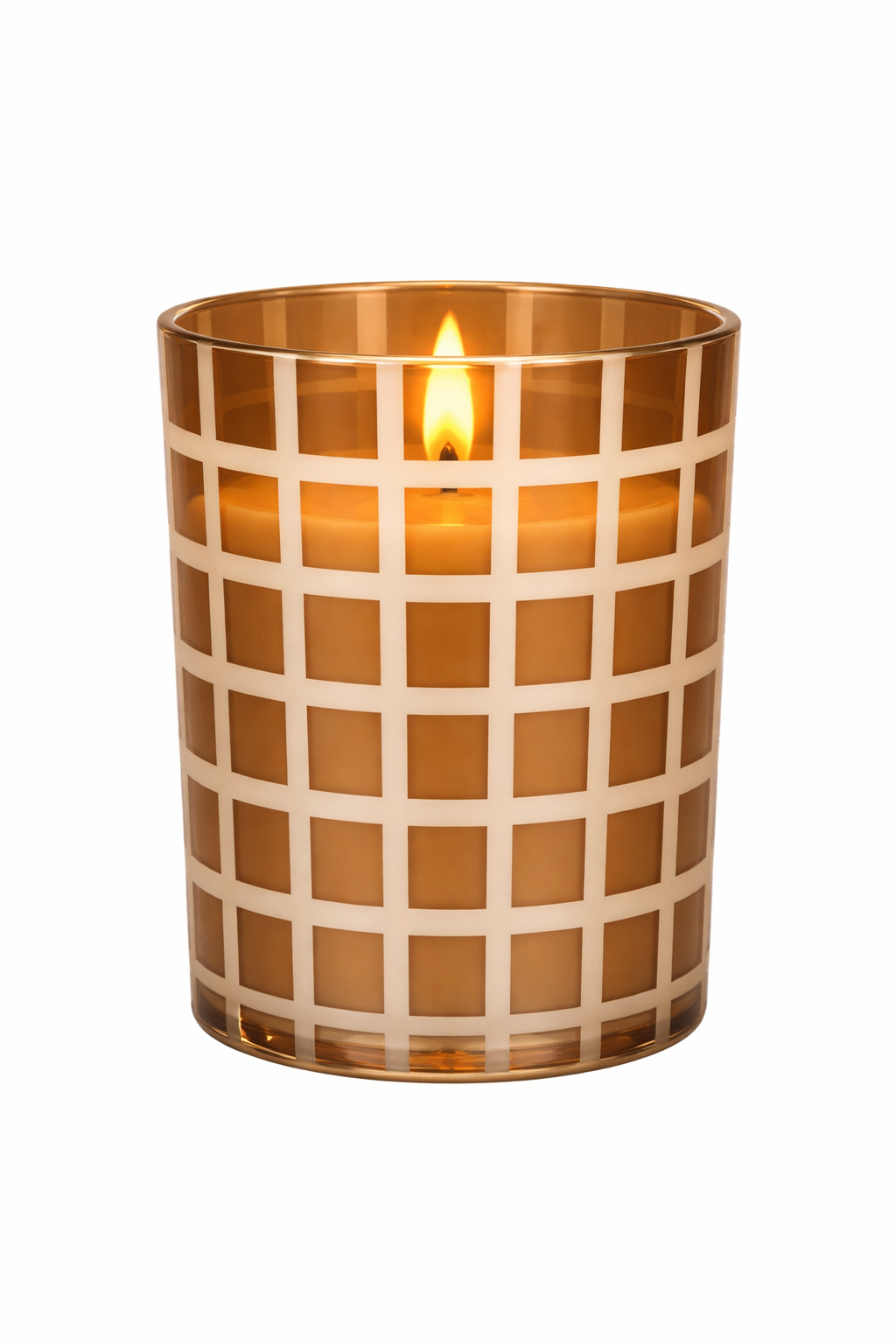 Radiance Amber Lattice Candle 4x5"