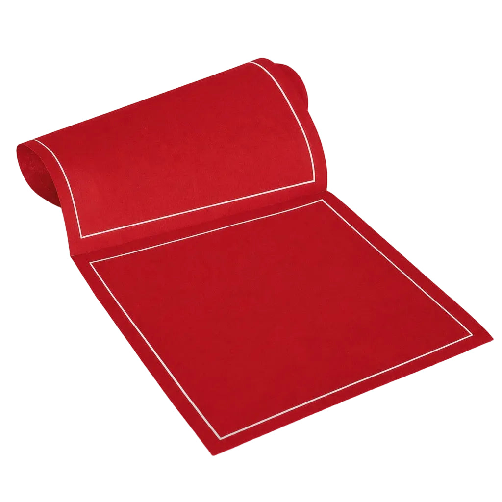 The Red Carpet Disposable Cotton Lunch Napkin Roll
