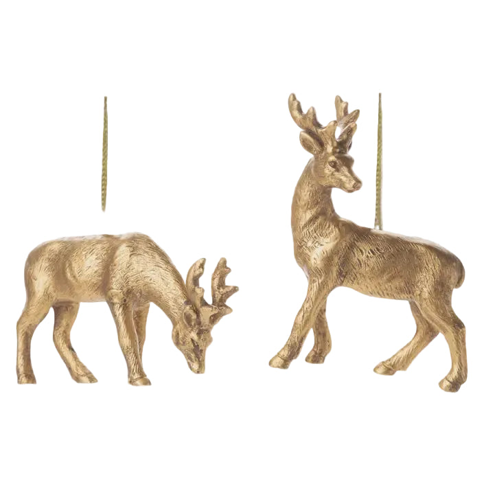 Resin Deer Ornaments – 2 Styles