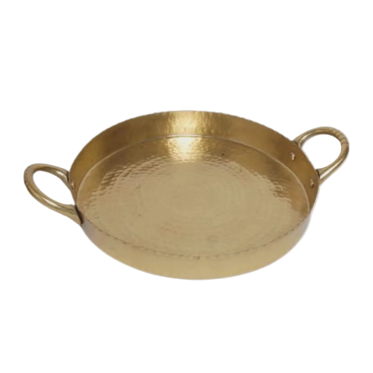 Gilded Hammered Handle Tray