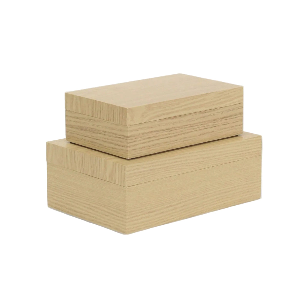 Rectangular Wood Veneer Storage Box | 2 sizes