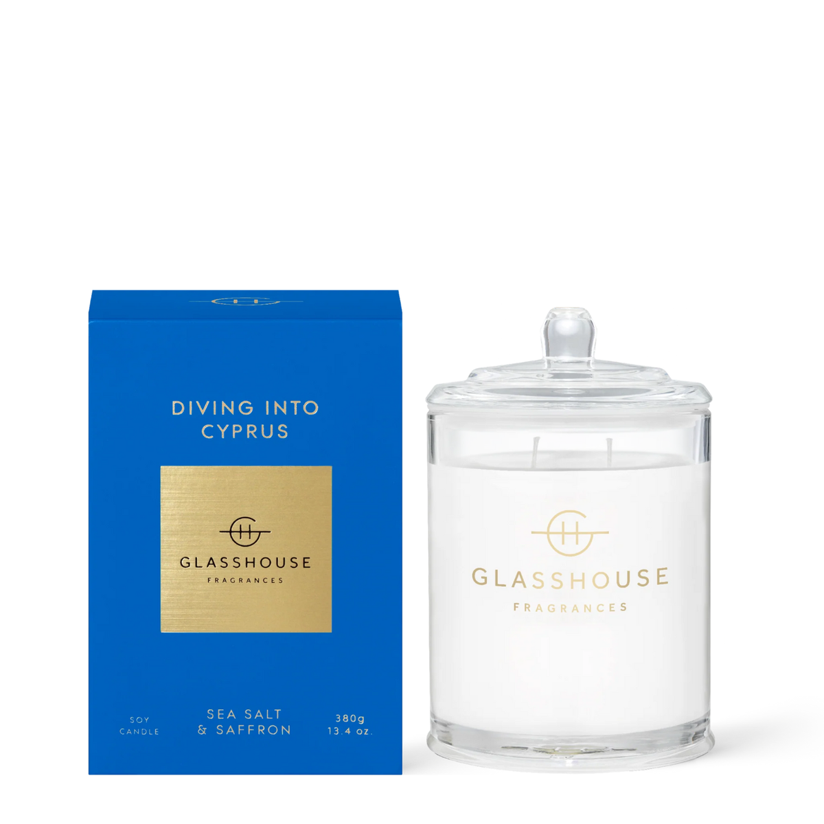 Glasshouse Candle | Diving Into Cyprus 13.4 oz.