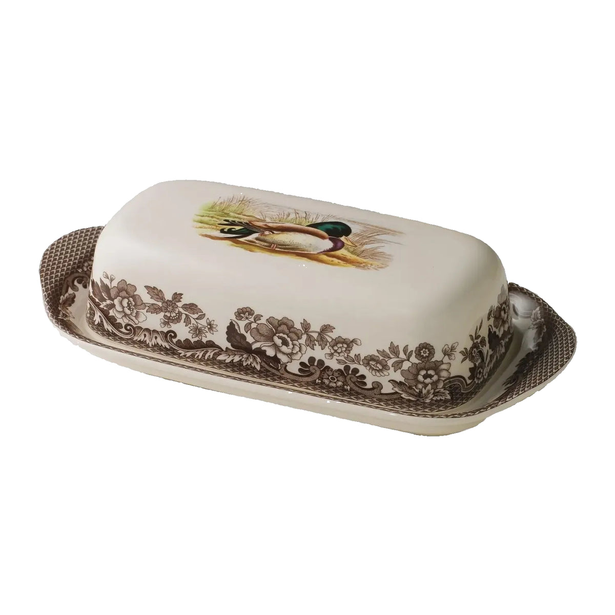 Spode Woodland Covered Butter Dish (Mallard)