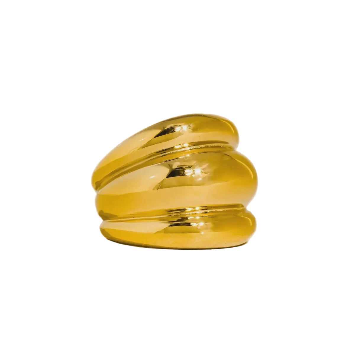 Aurora 18K Gold Non-Tarnish Triple Band Ring