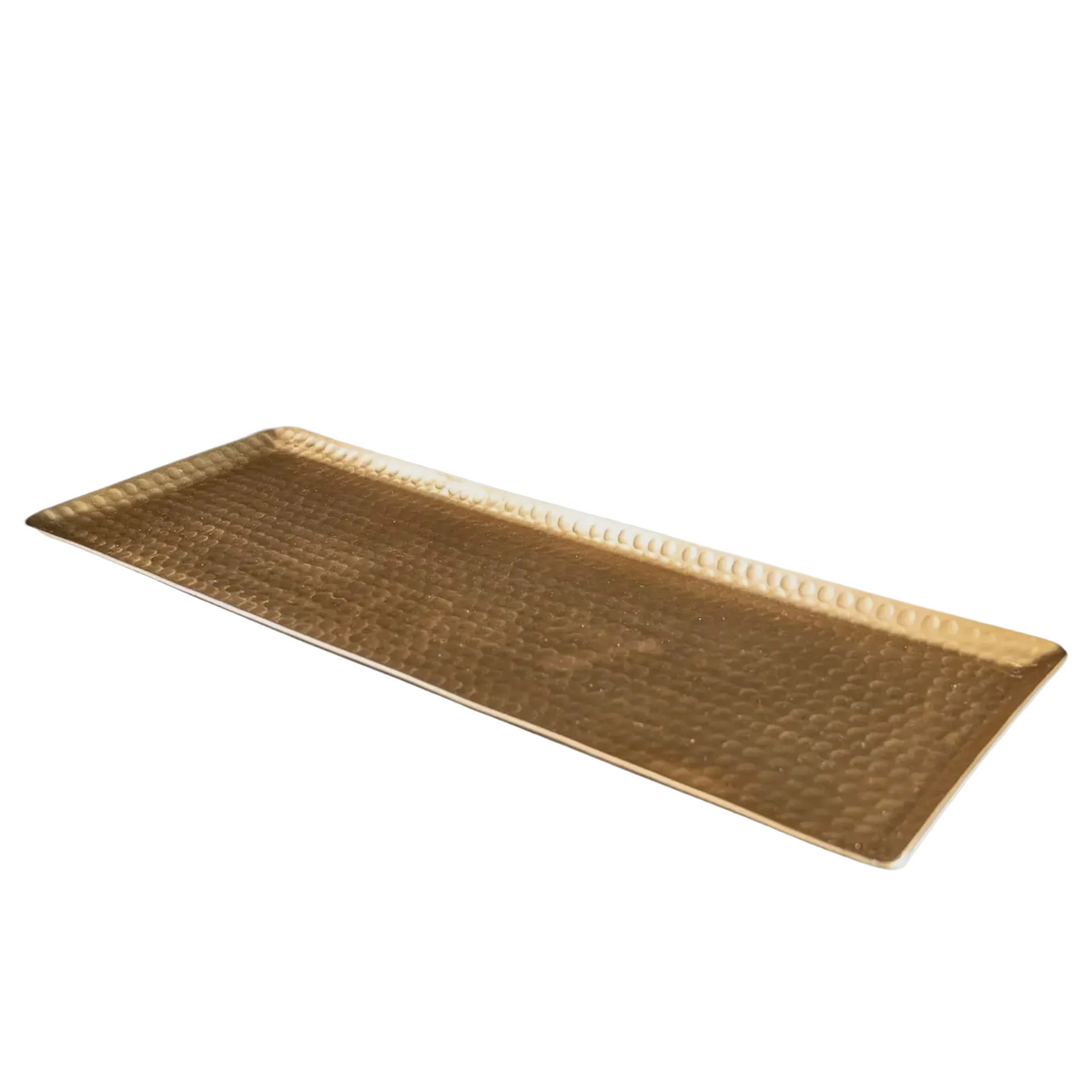 Gold Hammered Rectangle Tray