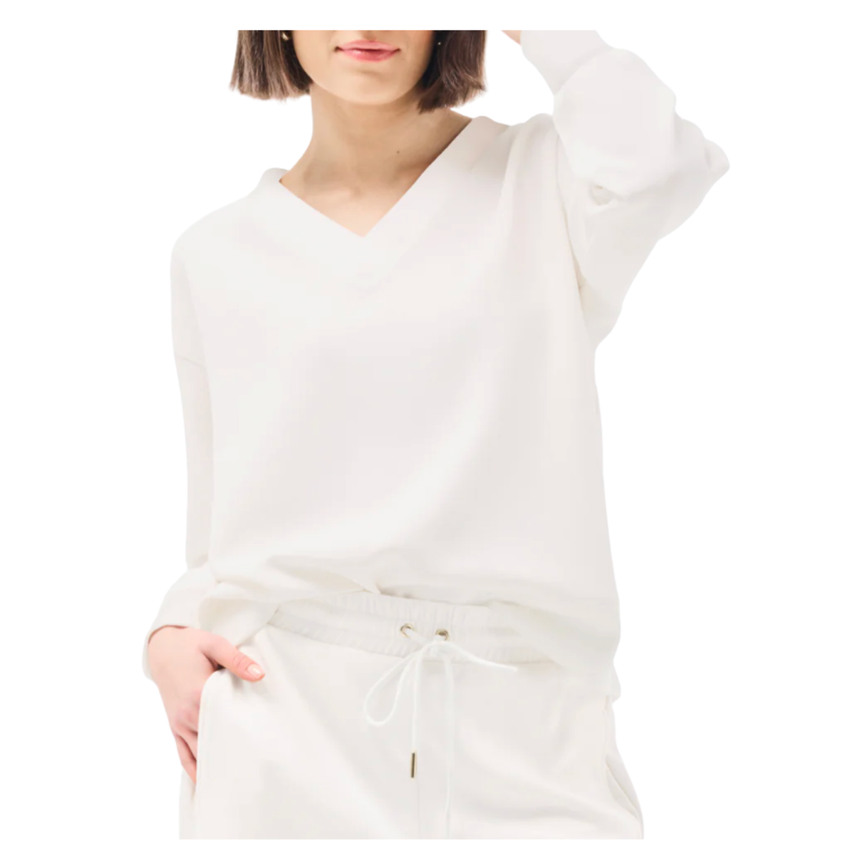 Ivory Lounge V-Neck Top