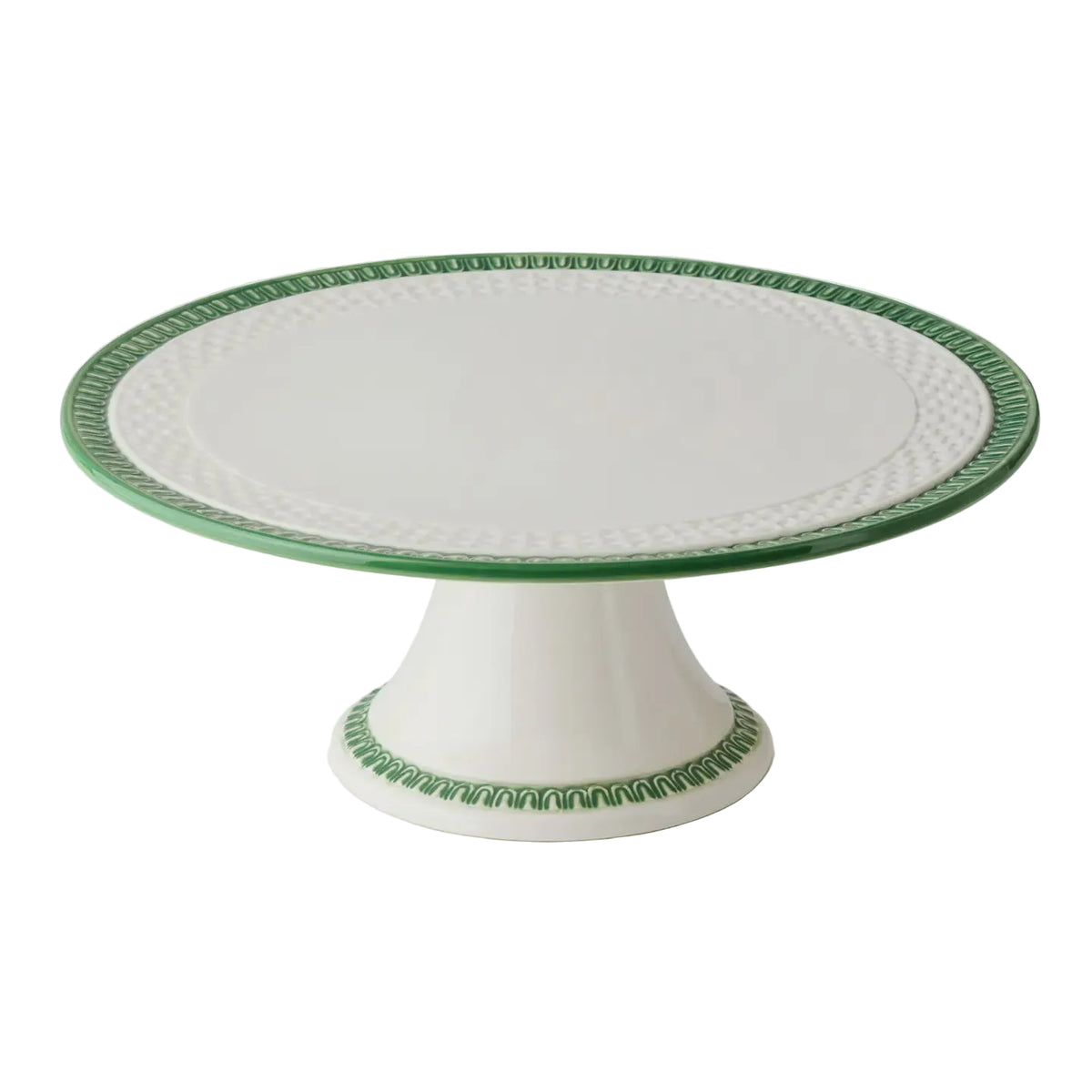 Embossed Rattan Footed Cake Plate – 12.25" x 5"