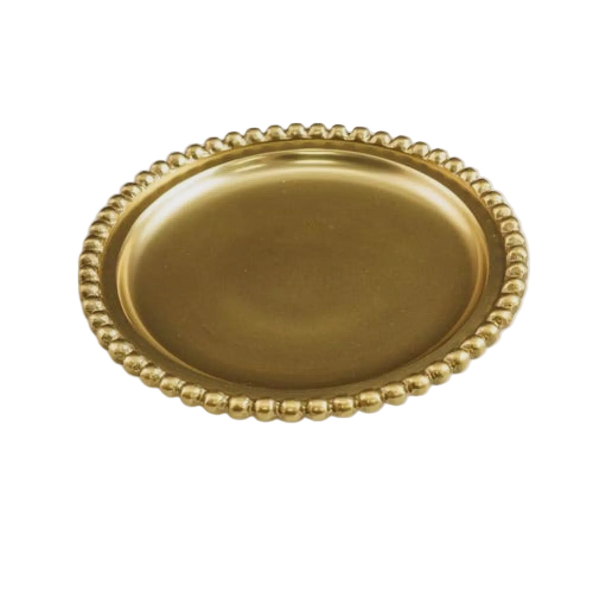 Gold Bead Round Tray