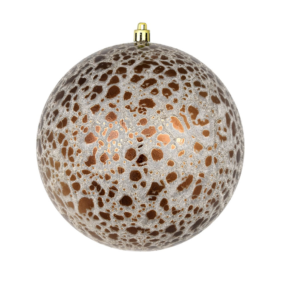 6" Mocha Crackle Ball Ornament