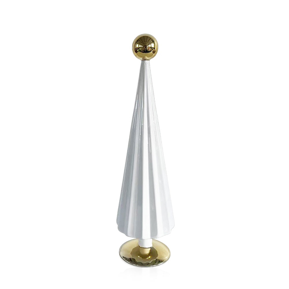 15.5" White & Gold Tree