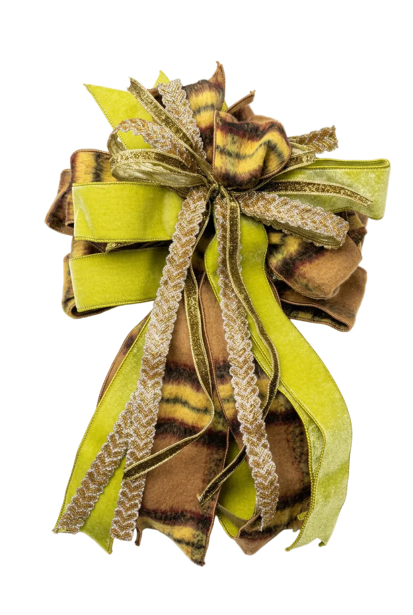 Wool & Plaid w/ Lime Bow