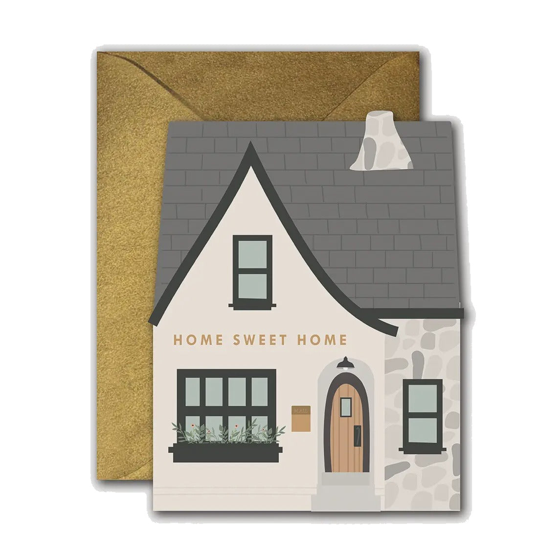 Home Sweet Home Die-Cut Folded Greeting Card
