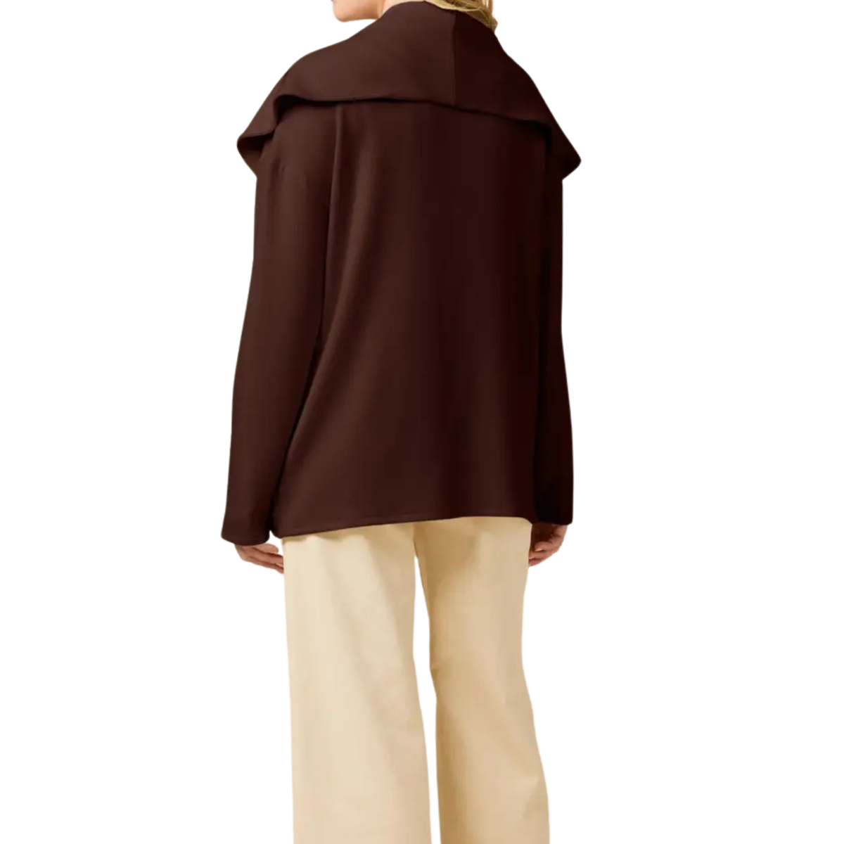 Dreamtech Exaggerated Collar Cardigan – Espresso
