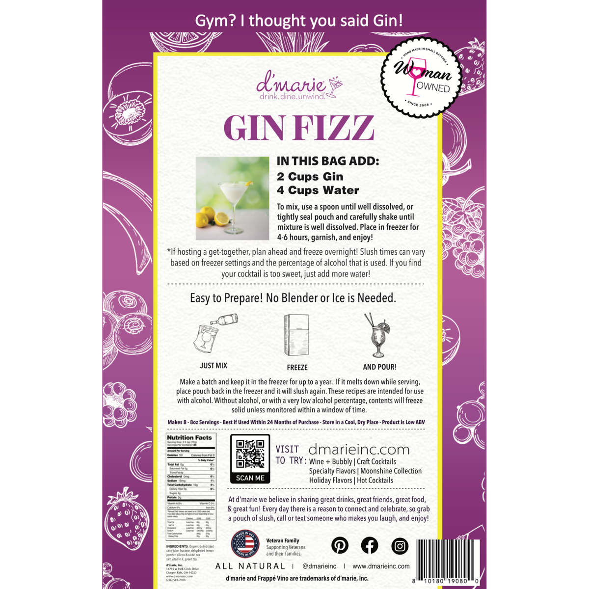 Gin Fizz Drink Mix