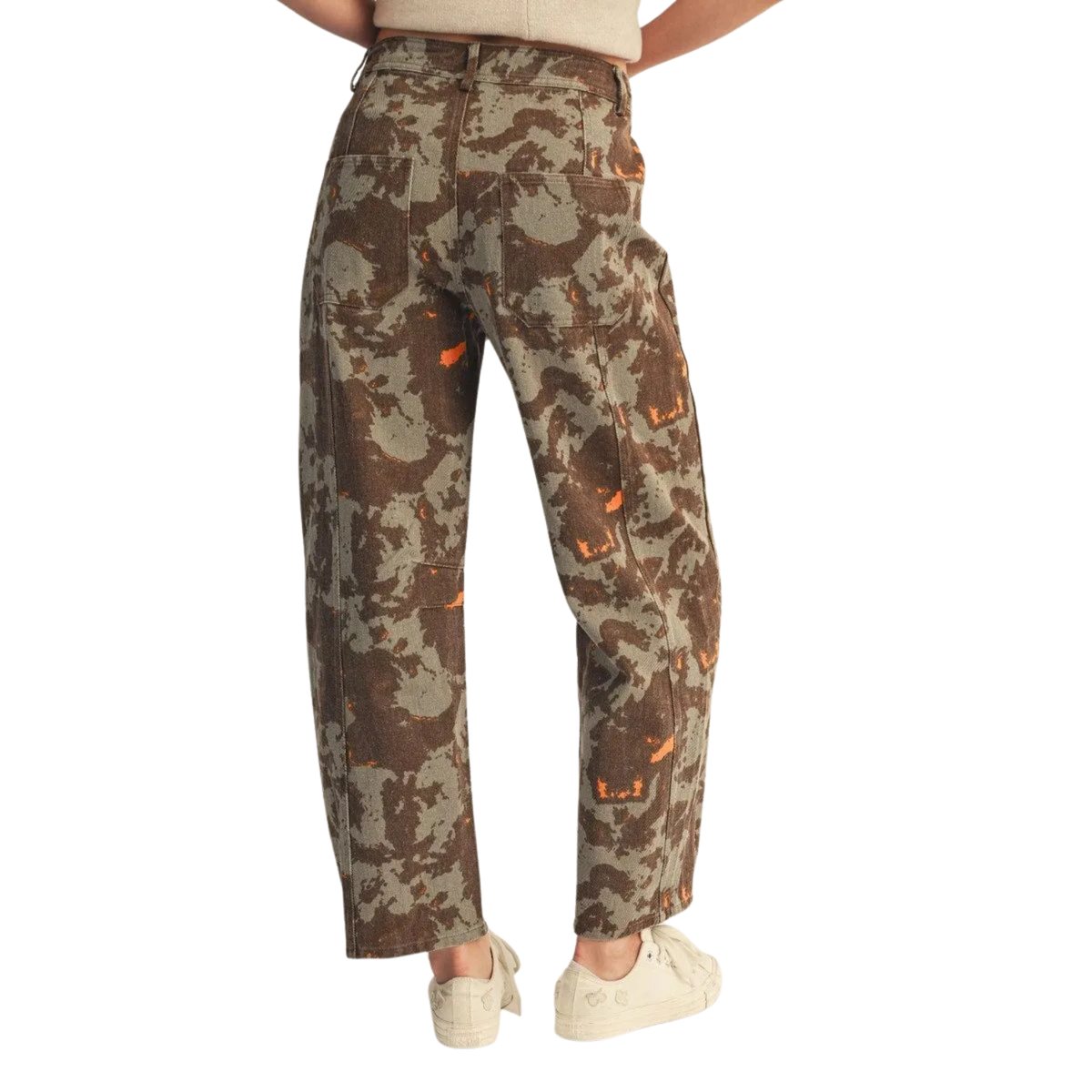 Abstract Camo Straight Leg Pant