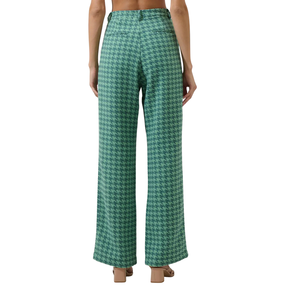 Levana Houndstooth Noemy Pleated Pants