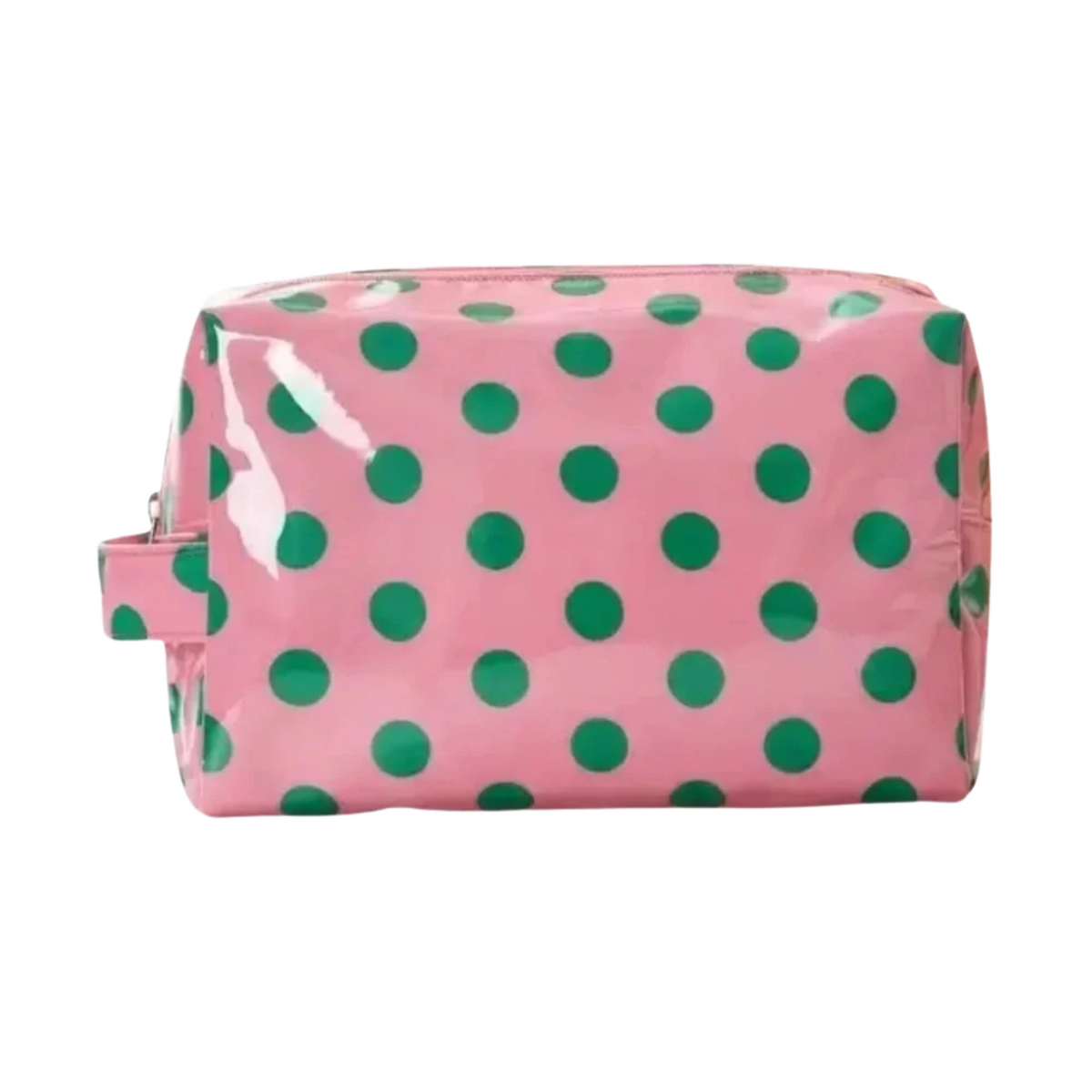 Mabel Pink Polka Dot Cosmetic Bag