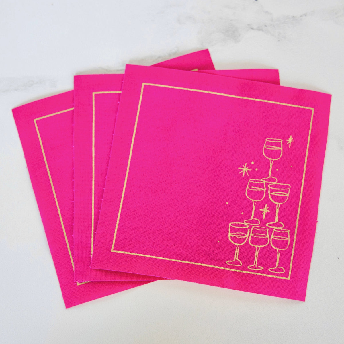 Blush Bubbles Disposable Cotton Cocktail Napkin Roll