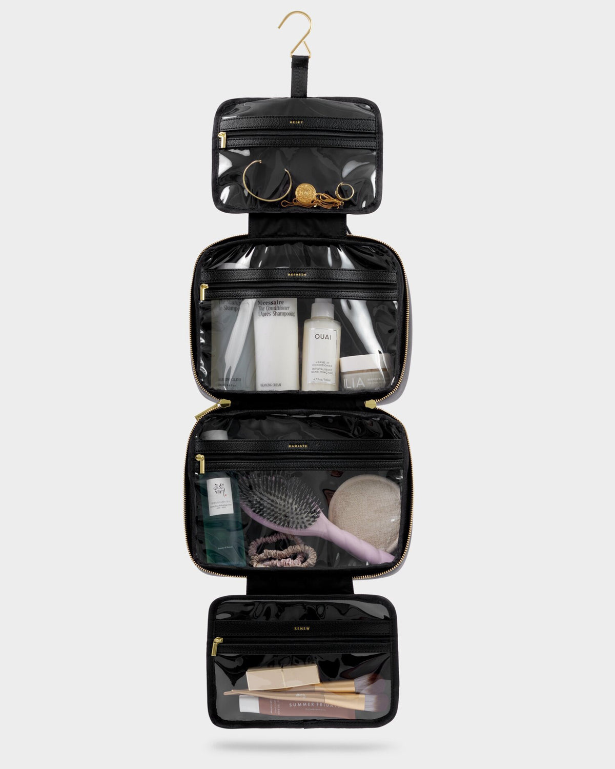 Hanging Makeup & Toiletry Bag – Black