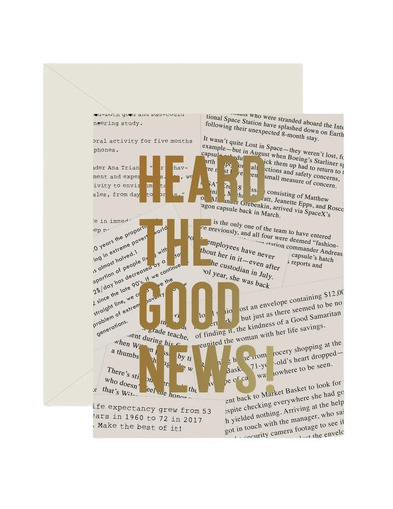 Heard the Good News Greeting Card