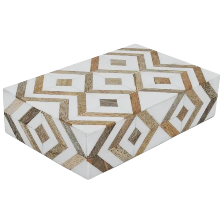 Marquet Array Resin & Wood Inlay Storage Box