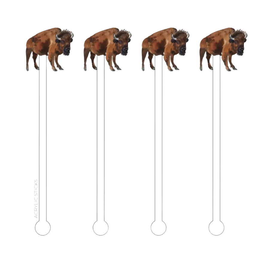 Beautiful Bison Acrylic Stir Sticks