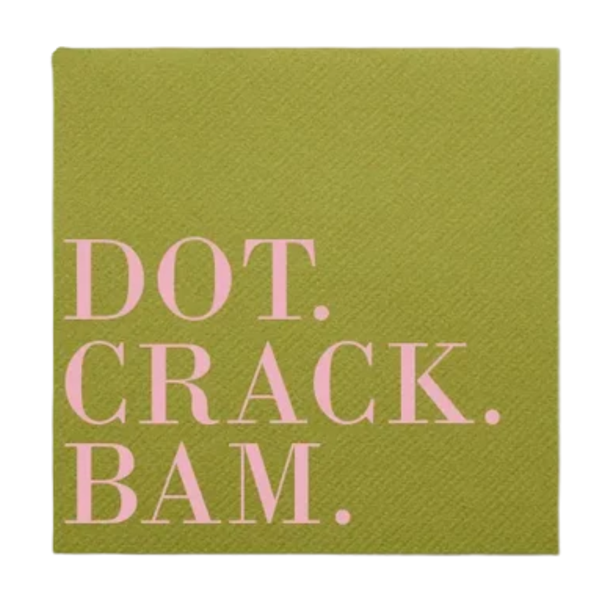 Dot. Crack. Bam. Cocktail Napkins