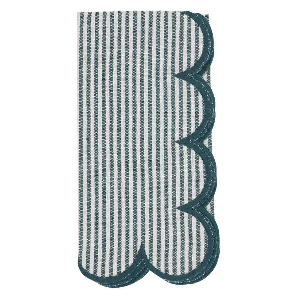 Striped Cotton Decorative Napkin – Green