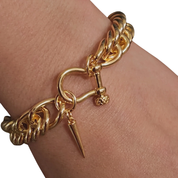 Horse Bit Carabiner Cuban Bracelet – Equestrian Steel