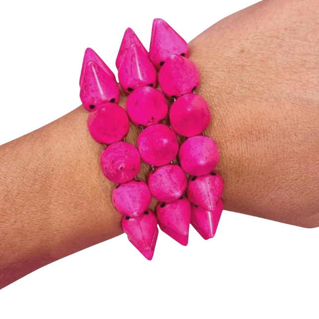 Spike Bracelet - Hot Pink