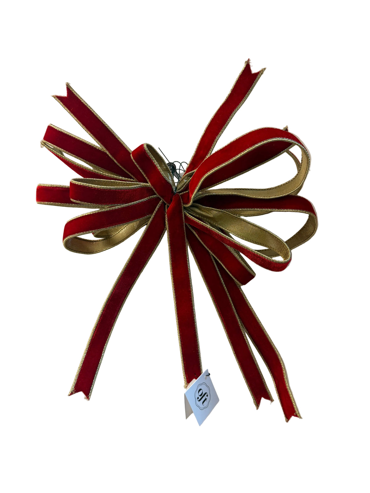 Whimsy Red Velvet Bow Approx. 12"L x 10" W