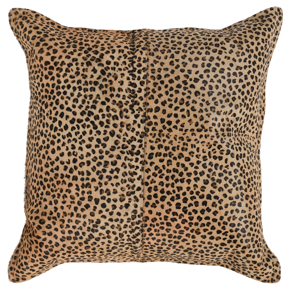 Cheetah Print Hair-On Hide Pillow - 20 x 20