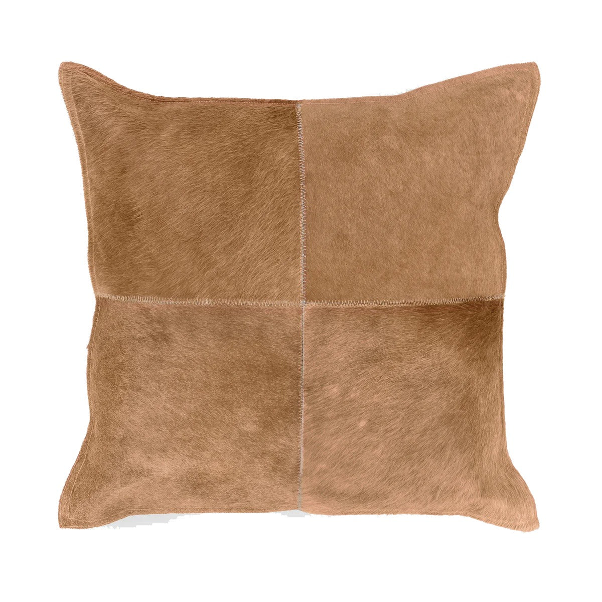 Honey Tan Hair-On Hide Pillow - 20 x 20