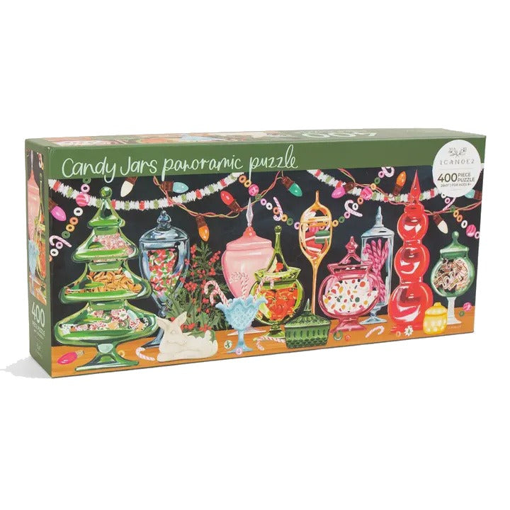 Candy Jars - 400 Piece Panoramic Holiday Jigsaw Puzzle