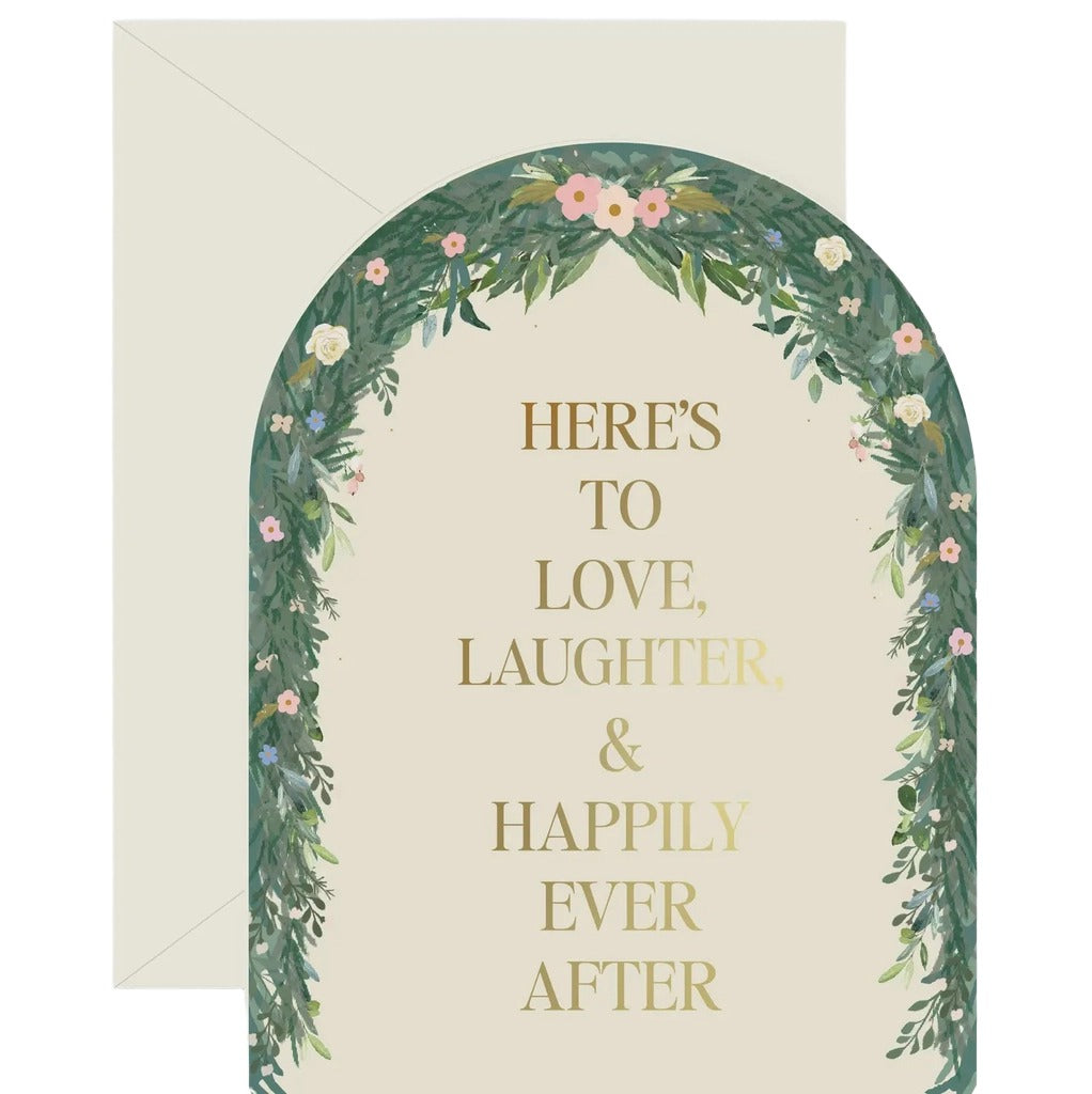 Wedding Floral Arch Die-Cut Greeting Card